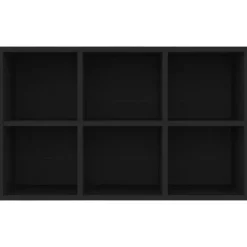 vidaXL - Boekenkast - Zwart - Bewerkt hout - 66 x 30 x 98 cm