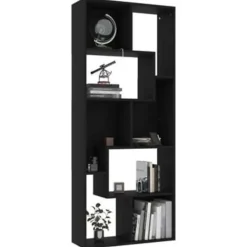 vidaXL - Boekenkast - Zwart - Bewerkt hout