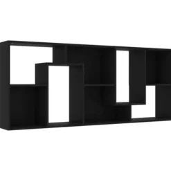 vidaXL - Boekenkast - Zwart - Bewerkt hout