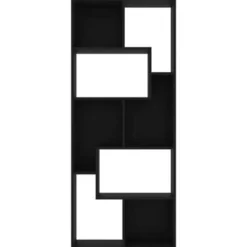 vidaXL - Boekenkast - Zwart - Bewerkt hout