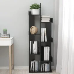 vidaXL - Boekenkast - Zwart - Bewerkt hout