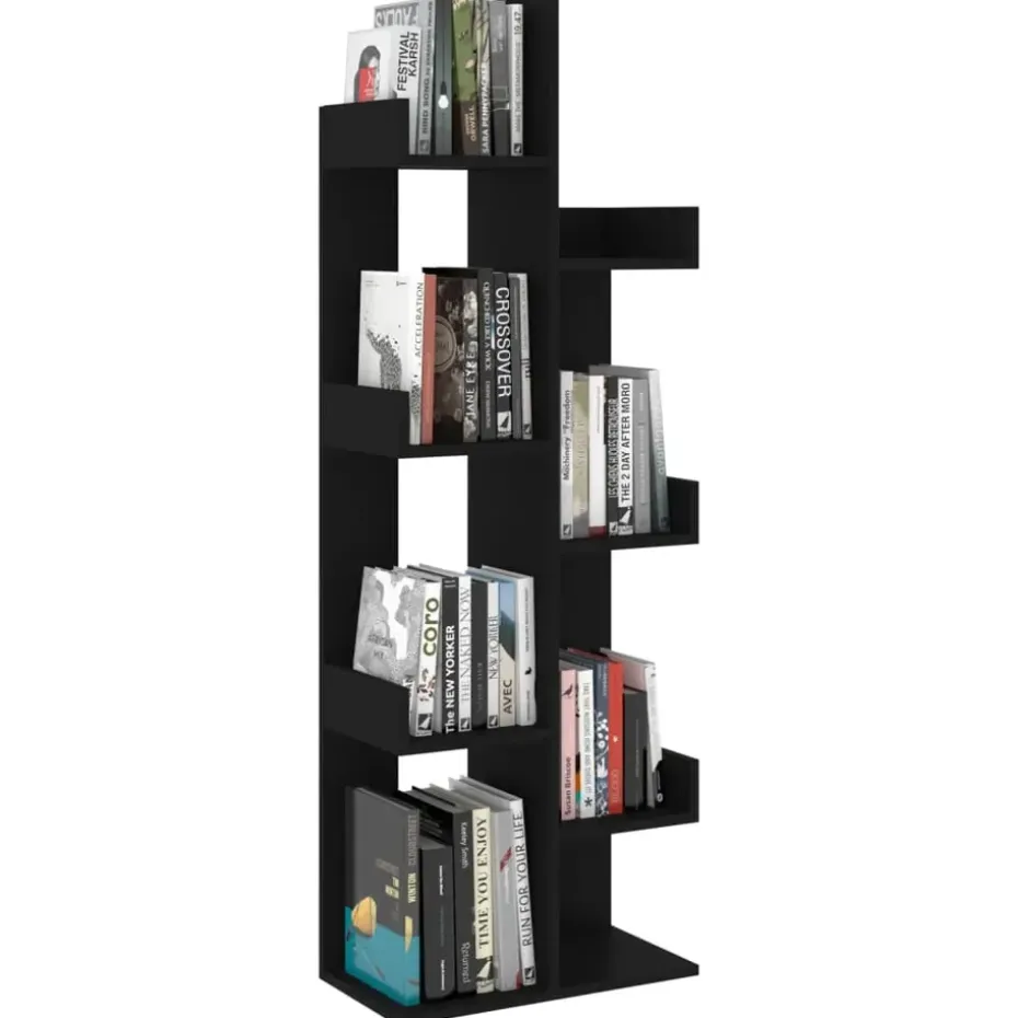 vidaXL - Boekenkast - Zwart - Bewerkt hout