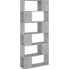 vidaXL - Boekenkast Kamerscherm - Betongrijs - Bewerkt hout - 80 x 24 x 186 cm