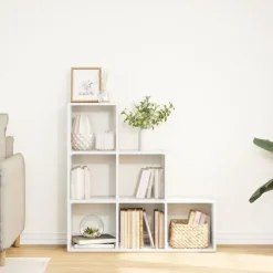 vidaXL - Boekenkast met 10 open vakken voor woonkamers - Wit - 99x29x99 cm