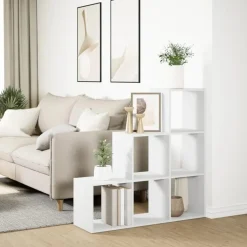 vidaXL - Boekenkast met 10 open vakken voor woonkamers - Wit - 99x29x99 cm