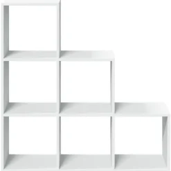 vidaXL - Boekenkast met 10 open vakken voor woonkamers - Wit - 99x29x99 cm