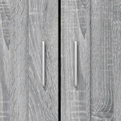 vidaXL - Boekenkast met 2 plakken en 2 deuren - Grijs sonoma - 82.5x30.5x115 cm