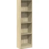 vidaXL - Boekenkast met 4 vakken - Sonoma eiken - Bewerkt hout - 40x24x143 cm
