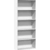 vidaXL - Boekenkast met 5 vakken voor kantoor - Wit - Hout - 80x30x189 cm