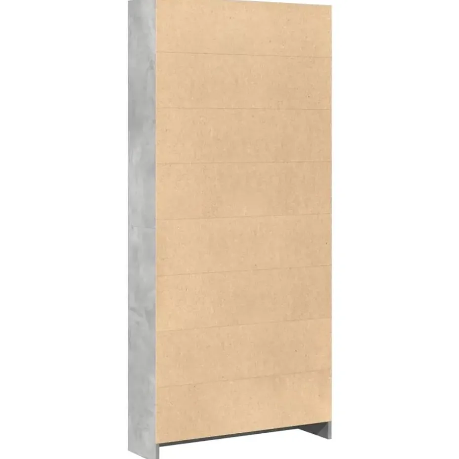 vidaXL - Boekenkast met 5 vakken - Betongrijs - Bewerkt hout - 80x24x176 cm