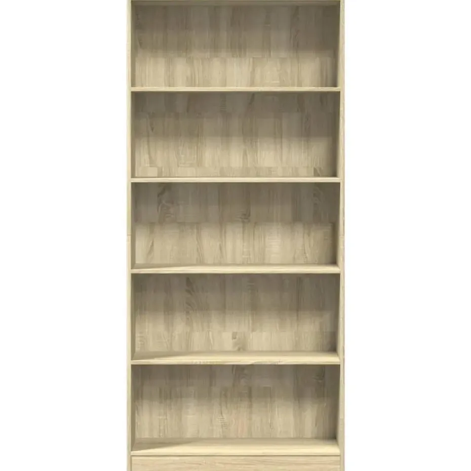 vidaXL - Boekenkast met 5 vakken - Sonoma eiken - Bewerkt hout - 80x24x176 cm