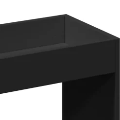 vidaXL - Boekenkast met deuren en 5 vakken - Zwart - Bewerkt hout - 92x33x180 cm