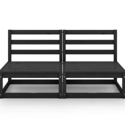 vidaXL - Buitenbank - Zwart - Grenenhout