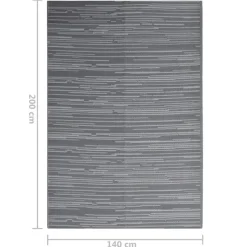 vidaXL - Buitenkleed - Antraciet - Polypropyleen - 140 x 200 cm