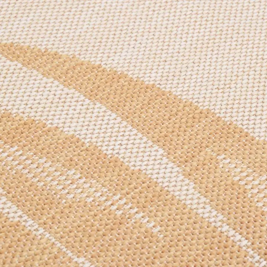 vidaXL - Buitenkleed - Geel - Kunststof - 100 x 200 cm