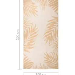 vidaXL - Buitenkleed - Geel - Kunststof - 100 x 200 cm