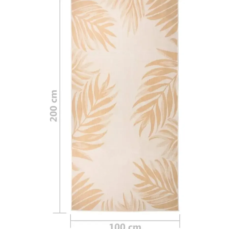 vidaXL - Buitenkleed - Geel - Kunststof - 100 x 200 cm