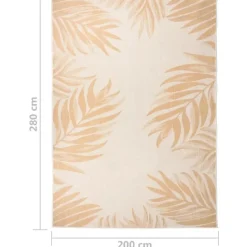 vidaXL - Buitenkleed - Geel - Kunststof - 200 x 280 cm