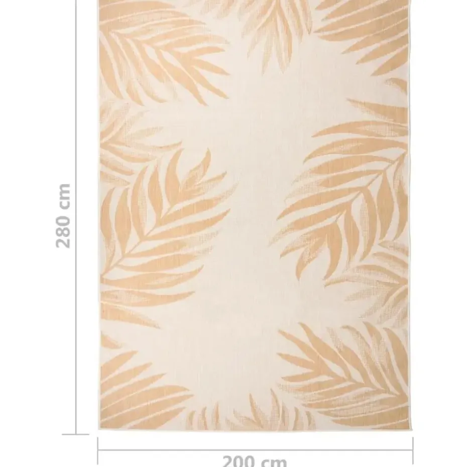 vidaXL - Buitenkleed - Geel - Kunststof - 200 x 280 cm