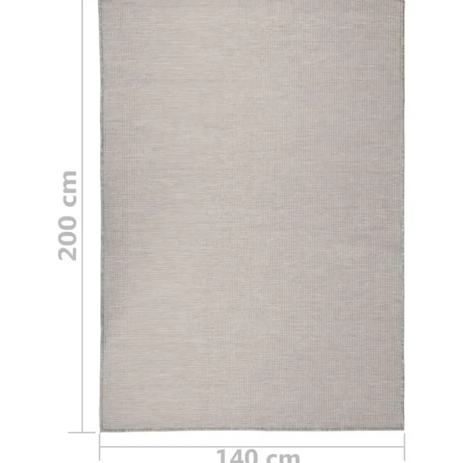 vidaXL - Buitenkleed - Grijs - Kunststof