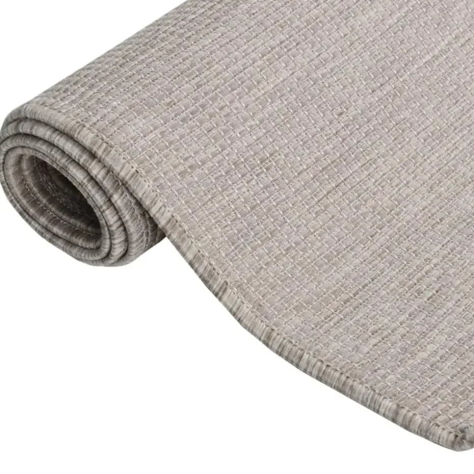 vidaXL - Buitenkleed - Grijs - Kunststof