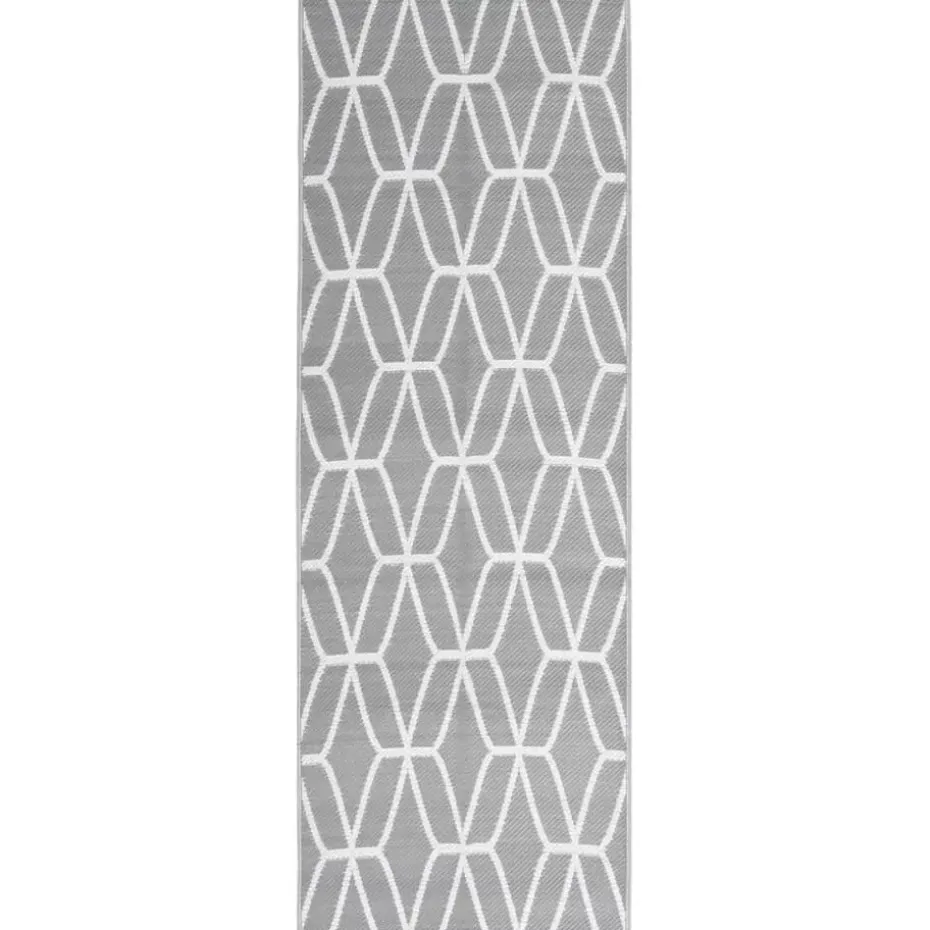 vidaXL - Buitenkleed - Grijs - Polypropyleen - 80 x 250 cm