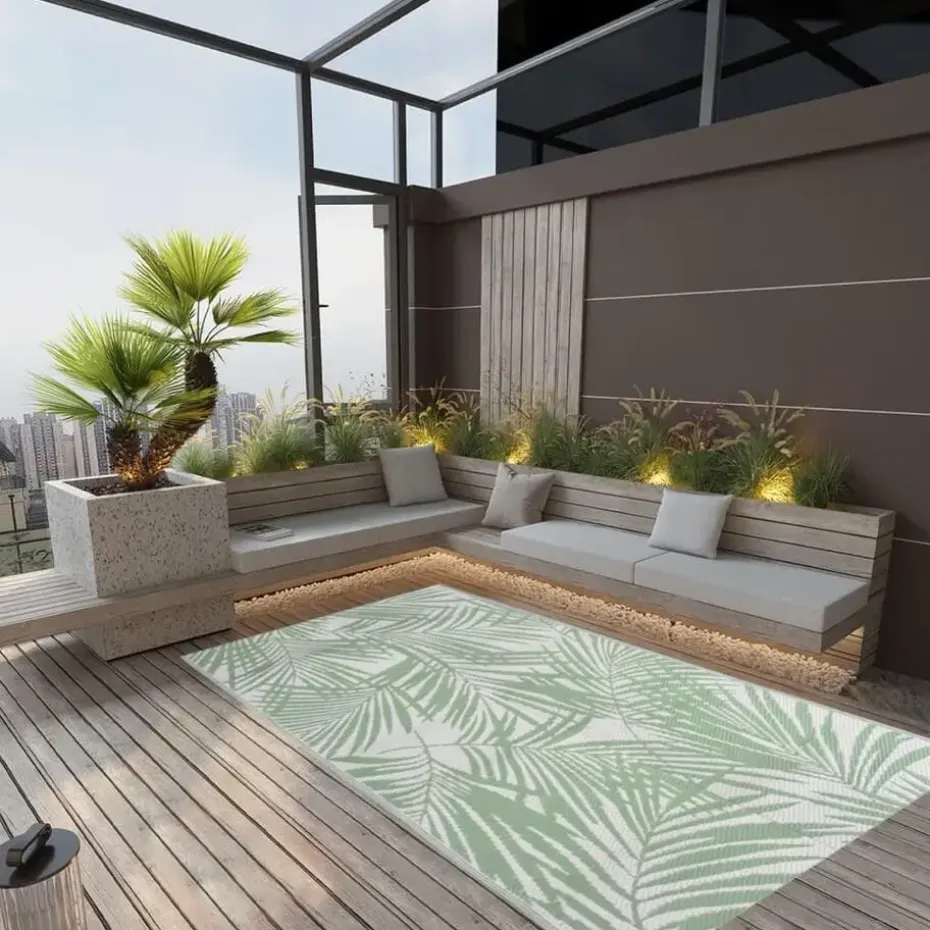 vidaXL - Buitenkleed - Groen - Polypropyleen - 120 x 180 cm