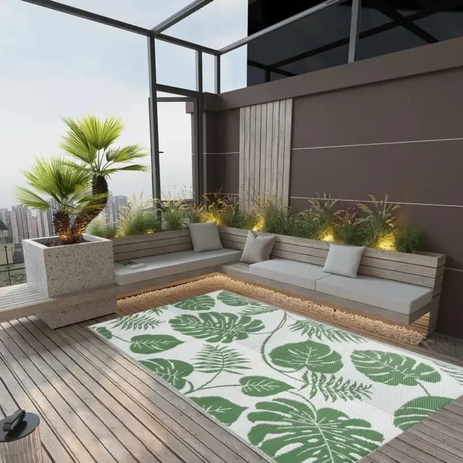 vidaXL - Buitenkleed - Groen - Polypropyleen - 120 x 180 cm