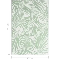 vidaXL - Buitenkleed - Groen - Polypropyleen - 140 x 200 cm