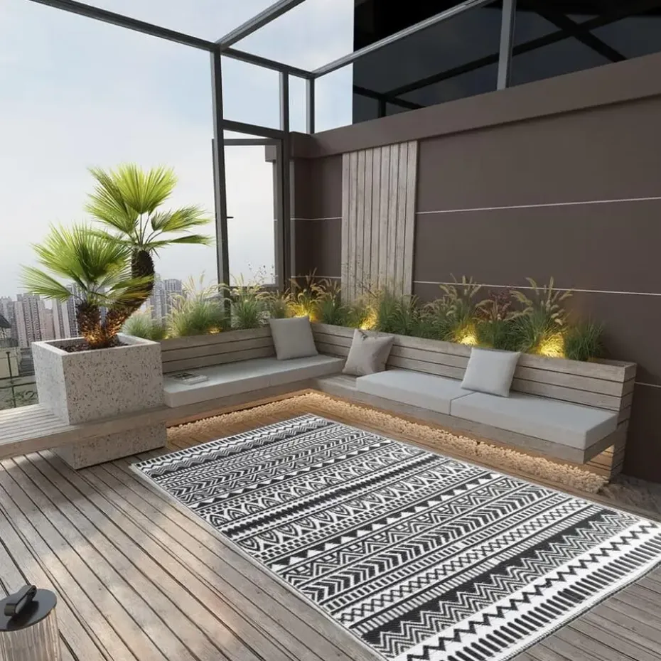 vidaXL - Buitenkleed - Zwart - Polypropyleen - 160 x 230 cm