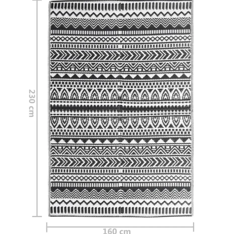 vidaXL - Buitenkleed - Zwart - Polypropyleen - 160 x 230 cm
