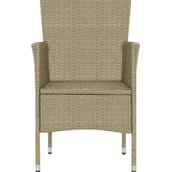 vidaXL - Buitenstoel - Beige - Poly rattan - 2 stuks