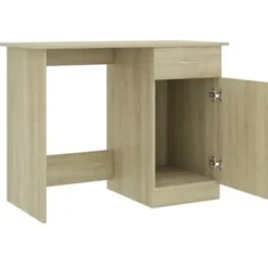 vidaXL - Bureau - Bruin - Bewerkt hout