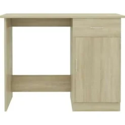 vidaXL - Bureau - Bruin - Bewerkt hout