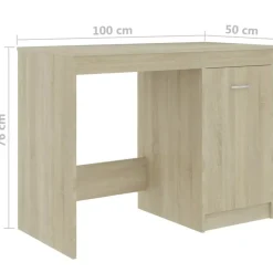 vidaXL - Bureau - Bruin - Bewerkt hout