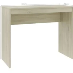 vidaXL - Bureau - Bruin - Bewerkt hout