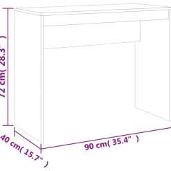 vidaXL - Bureau - Bruin - Bewerkt hout