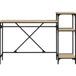 vidaXL - Bureau - Bruin - Bewerkt hout - 135 x 50 x 90 cm