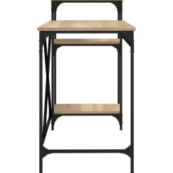 vidaXL - Bureau - Bruin - Bewerkt hout - 135 x 50 x 90 cm