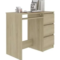 vidaXL - Bureau - Bruin - Bewerkt hout