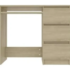 vidaXL - Bureau - Bruin - Bewerkt hout