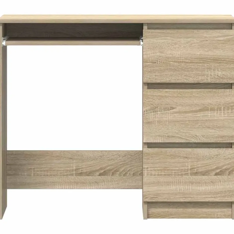 vidaXL - Bureau - Bruin - Bewerkt hout