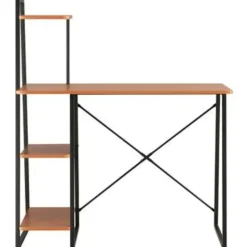 vidaXL - Bureau - Bruin - Bewerkt hout