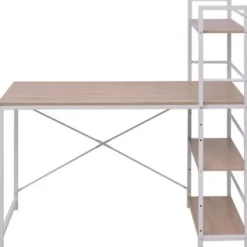 vidaXL - Bureau - Bruin - Bewerkt hout