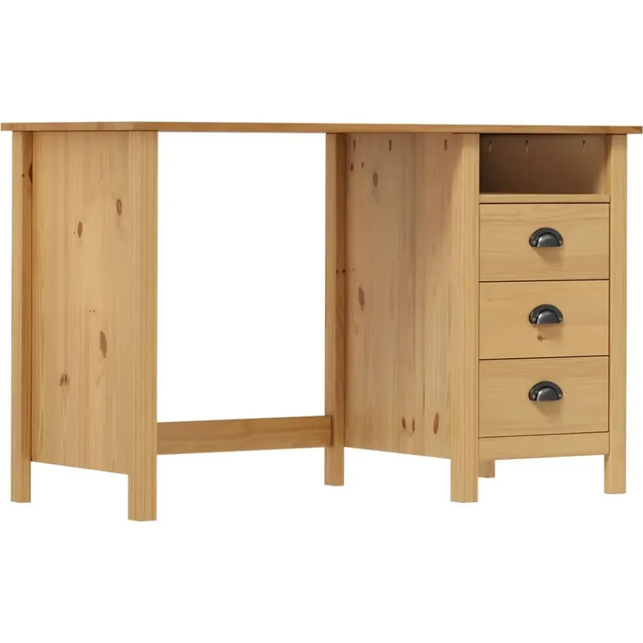 vidaXL - Bureau - Bruin - Grenenhout - 120 x 50 x 74 cm