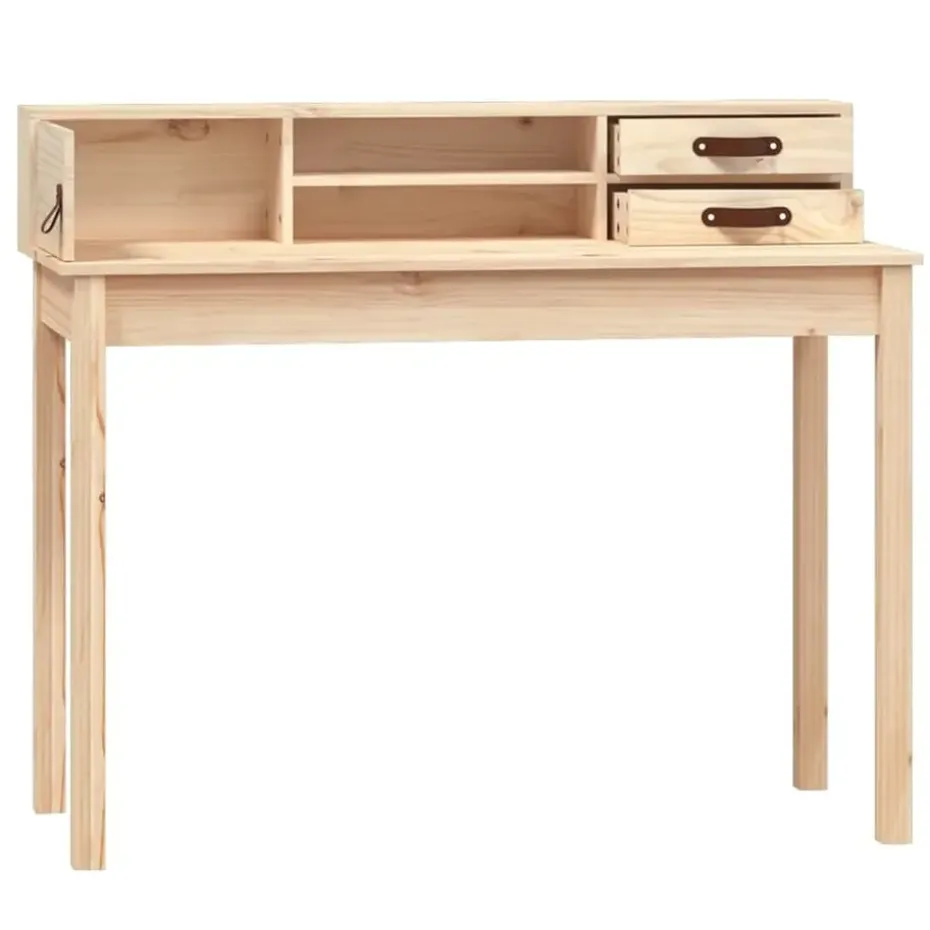 vidaXL - Bureau - Bruin - Grenenhout