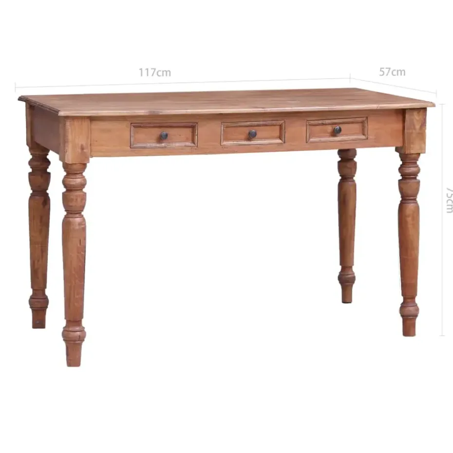 vidaXL - Bureau - Bruin - Hout