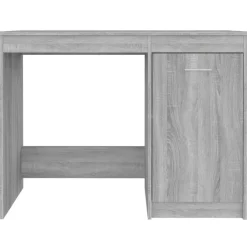 vidaXL - Bureau - Grijs - Bewerkt hout