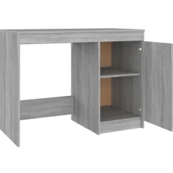 vidaXL - Bureau - Grijs - Bewerkt hout