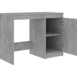 vidaXL - Bureau - Grijs - Bewerkt hout